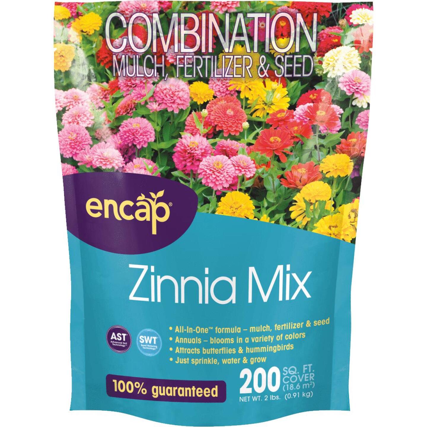 Encap, Encap All-In-One 2 Lb. 200 Sq. Ft. Coverage Zinnia Wildflower Seed Mix