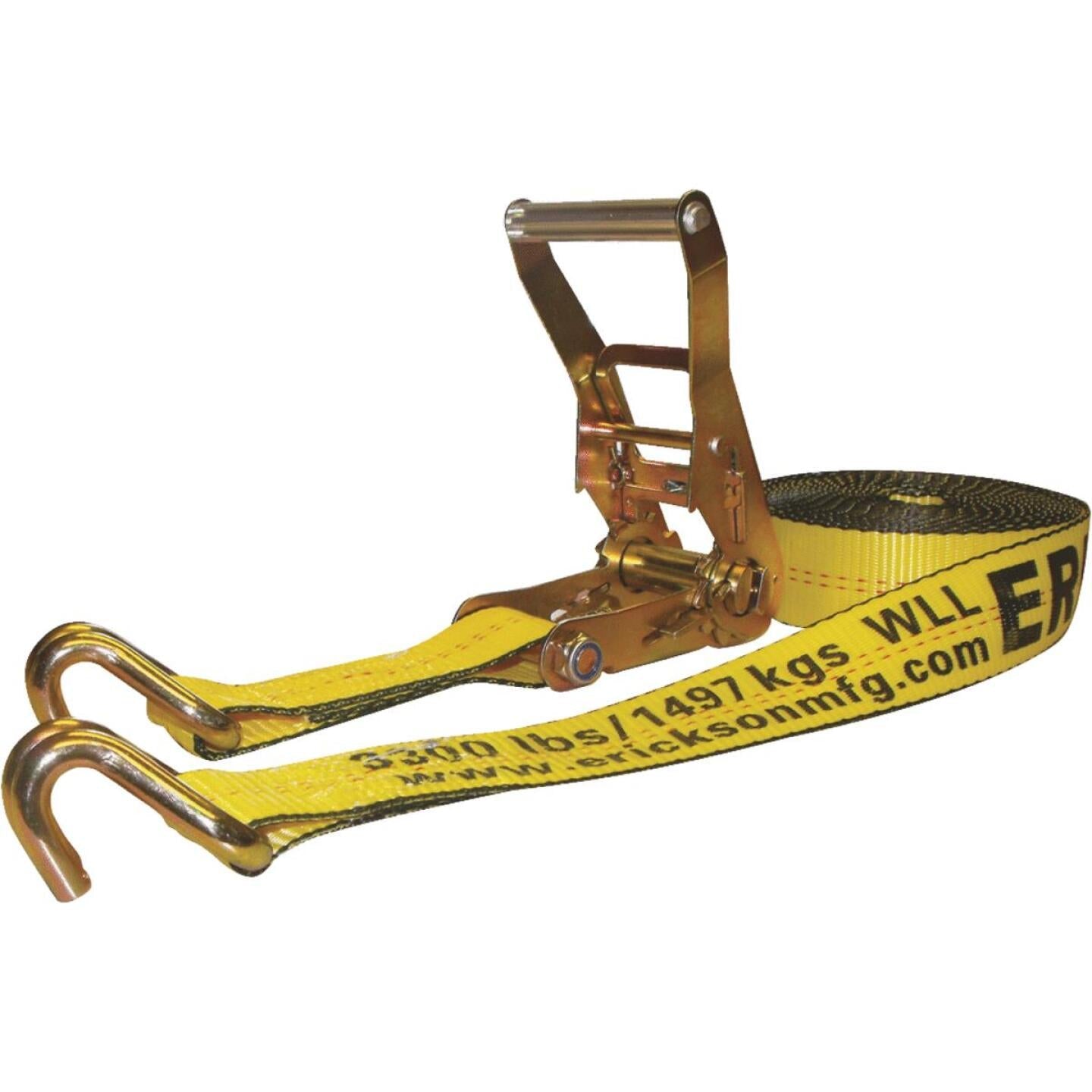 Erickson, Erickson 2 In. x 27 Ft. 10,000 Lb. Ratchet Strap with Double J Hook