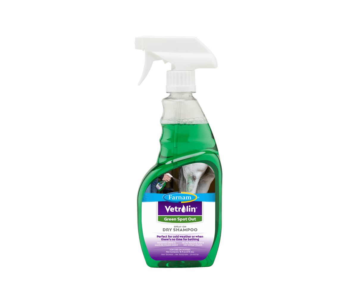 Farnam, Farnam Vetrolin Green Spot Out Spray-On Dry Clean Shampoo
