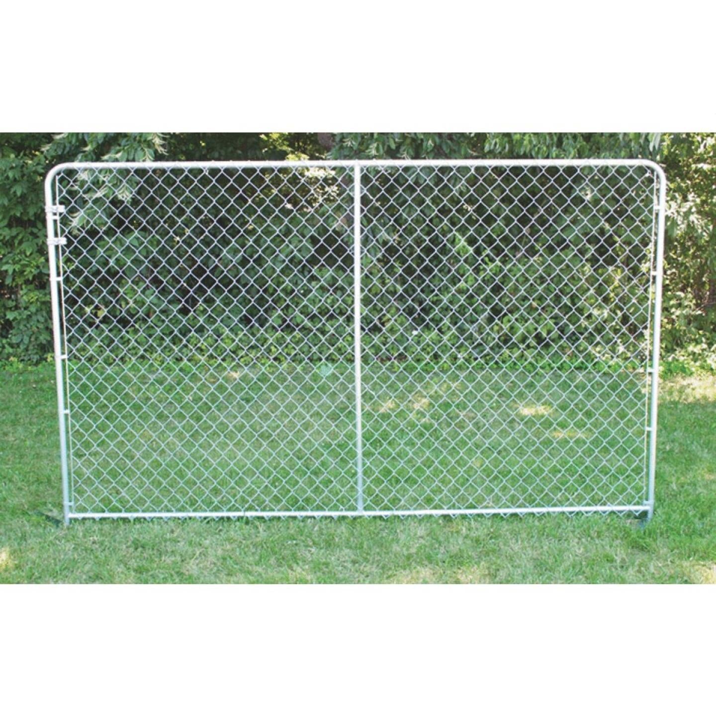 Fence Master, Fence Master Silver Series 10 Ft. W. x 6 Ft. H. Steel Kennel Panel