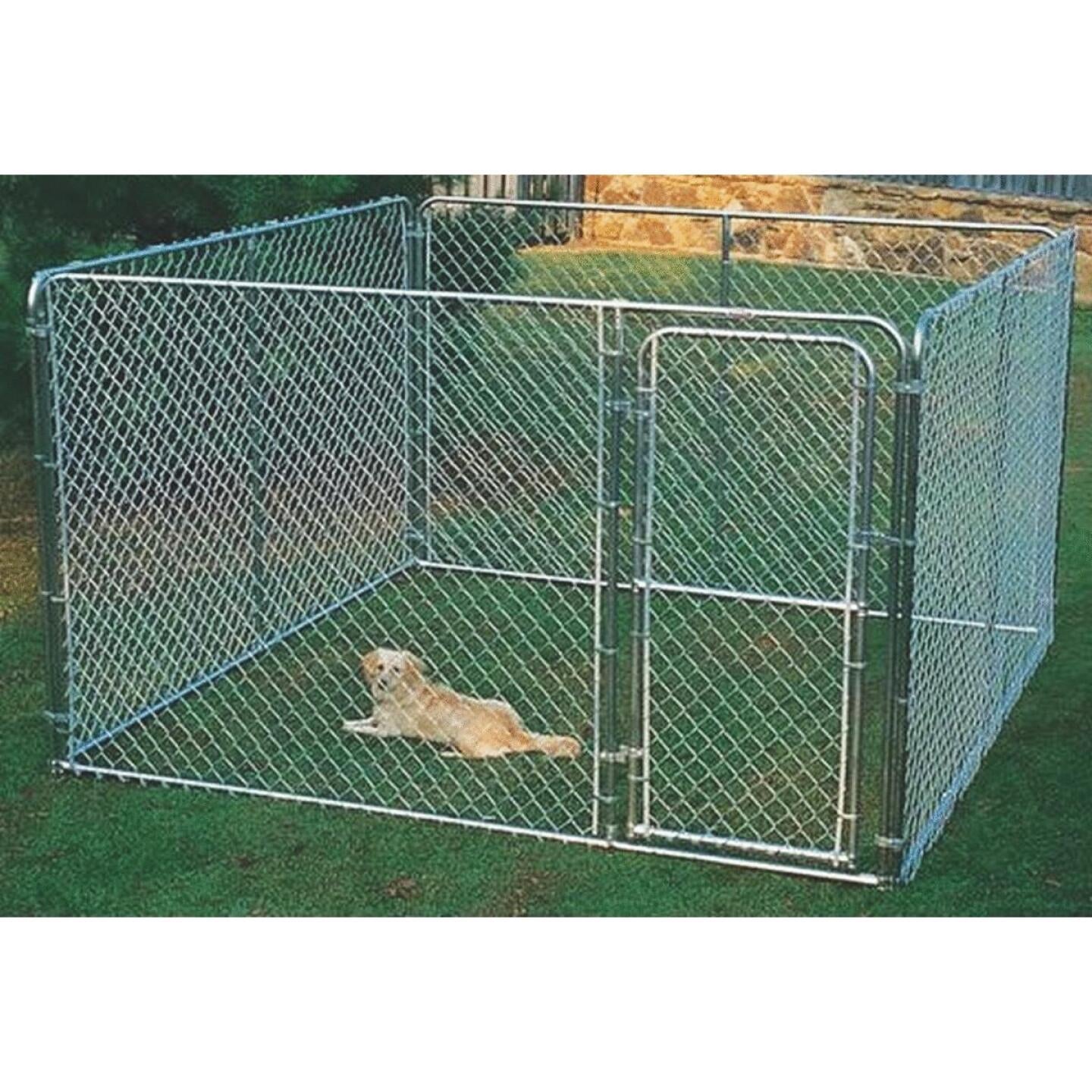 Fence Master, Fence Master Silver Series 10 Ft. W. x 6 Ft. H. x 10 Ft. L. Steel Outdoor Pet Kennel