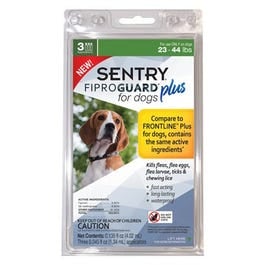 Sentry, Fiproguard Plus Flea & Tick Squeeze On, 23-44-Lb. Dogs, 3-Pk.