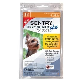 Sentry, Fiproguard Plus Flea & Tick Squeeze On, Up To 22-Lb. Dogs, 3-Pk.