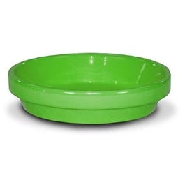 Ceramo, Flower Pot, Bright Green Ceramic, 5.75 x .75-In.