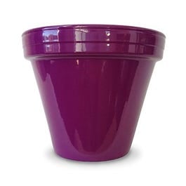 Ceramo, Flower Pot, Violet Ceramic, 4.5 x 3.75-In.