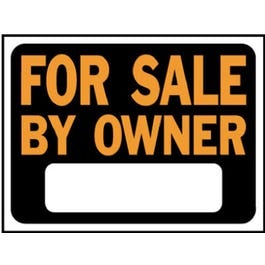 Hy-Ko, "For Sale By Owner" Sign, Plastic, 9 x 12-In.