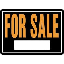 Hy-Ko, "For Sale" Sign, Hy-Glo Orange & Black Aluminum, 10 x 14-In.
