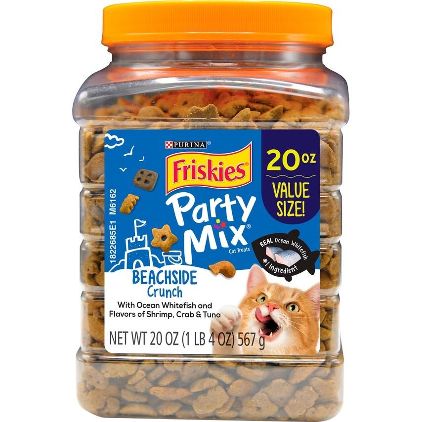 Friskies, Friskies Party Mix Crunch Beachside Shrimp, Crab and Tuna Cat Treats