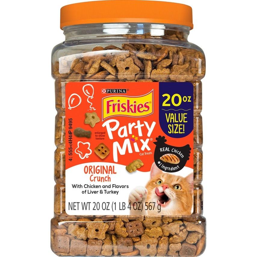 Friskies, Friskies Party Mix Crunch Original Chicken, Liver and Turkey Cat Treats