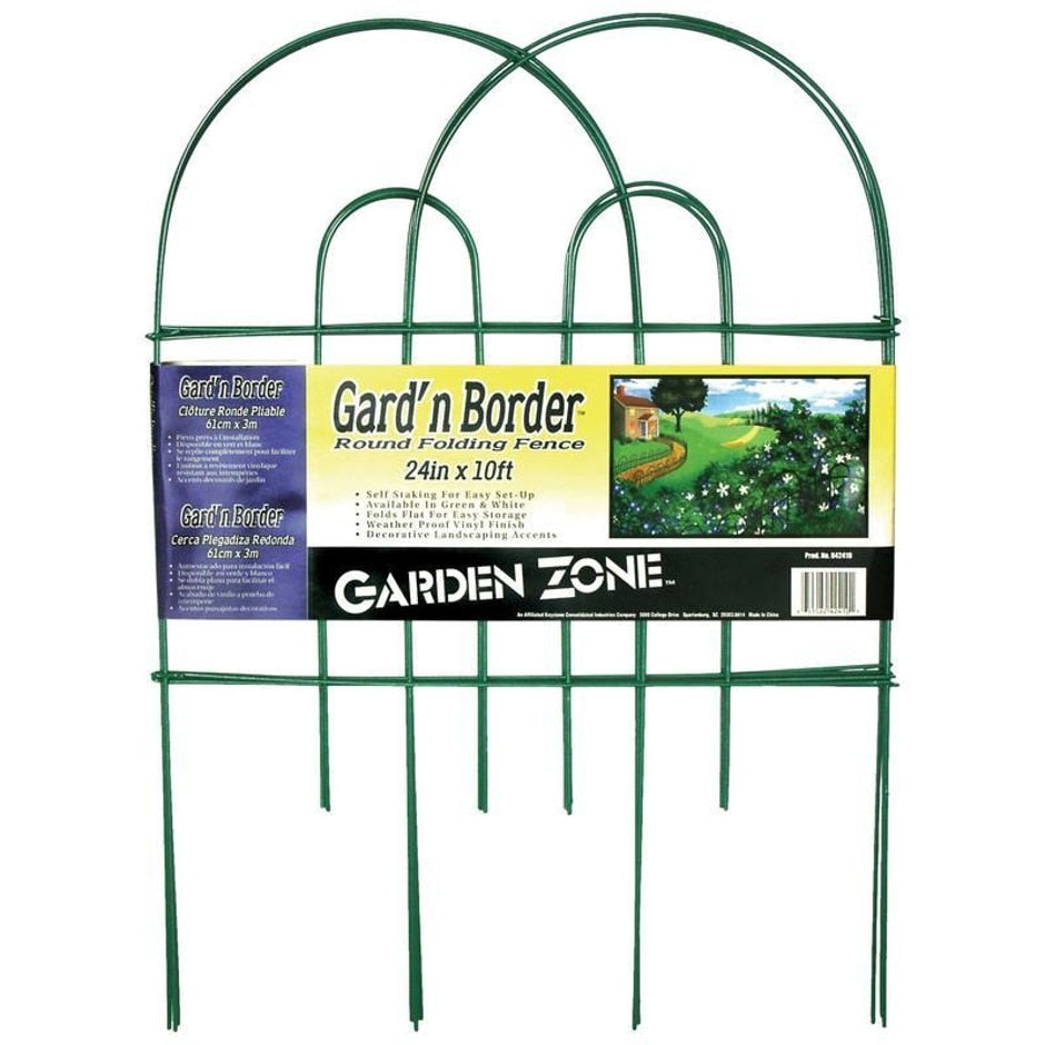 GARDEN ZONE, GARD'N BORDER ROUND FOLDING BORDER FENCE