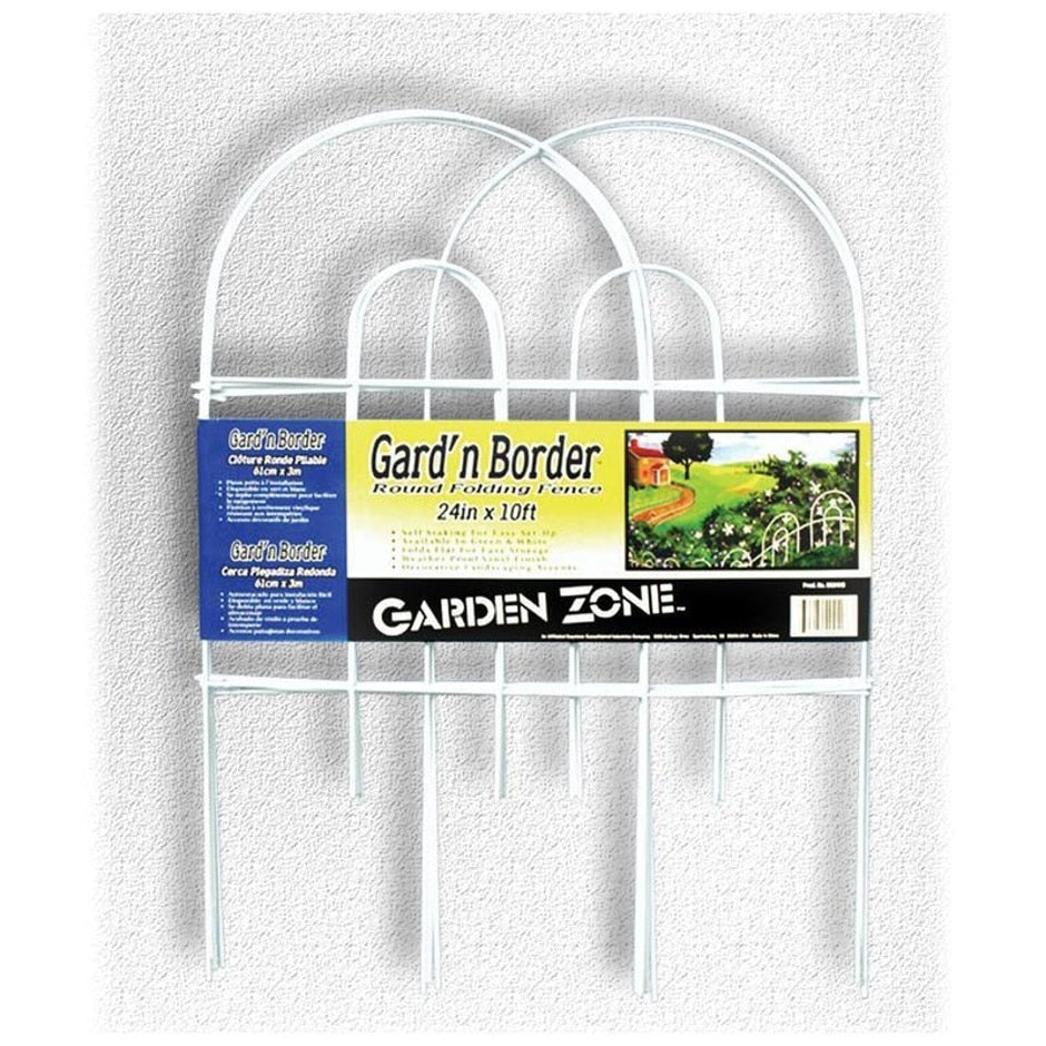 GARDEN ZONE, GARD'N BORDER ROUND FOLDING BORDER FENCE