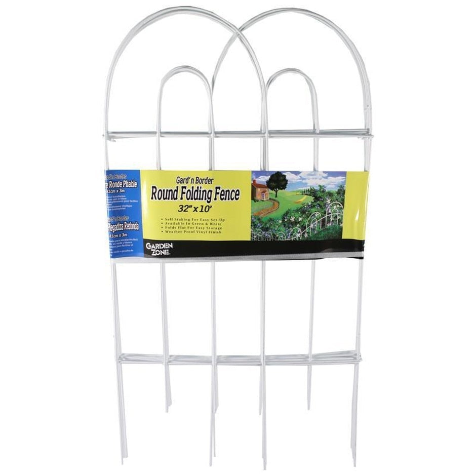 GARDEN ZONE, GARD'N BORDER ROUND FOLDING BORDER FENCE