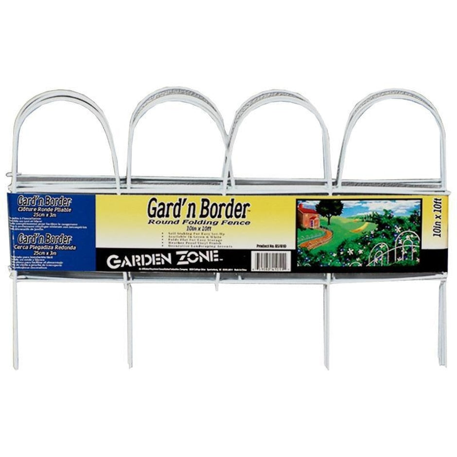 GARDEN ZONE, GARD'N BORDER ROUND FOLDING BORDER FENCE