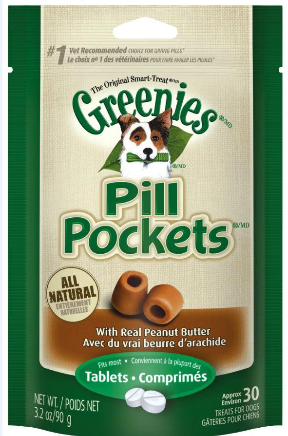 Greenies, Greenies Pill Pockets Canine Peanut Butter Dog Treats