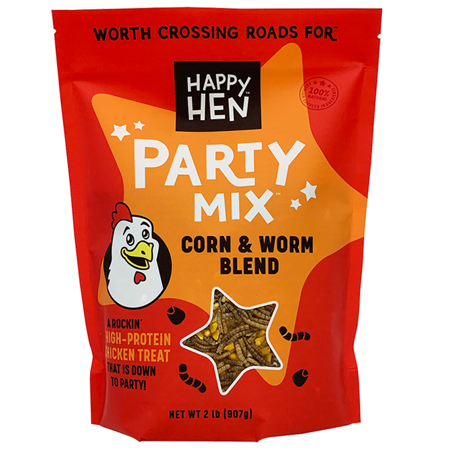 Happy Hen, Happy Hen Party Mix™ Corn and Mealworm