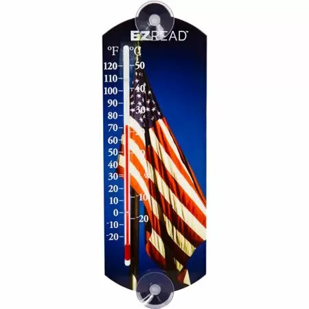 Headwind Consumer Products, Headwind Consumer Products 10" Indoor/Outdoor Window Thermometer - American Flag Blue