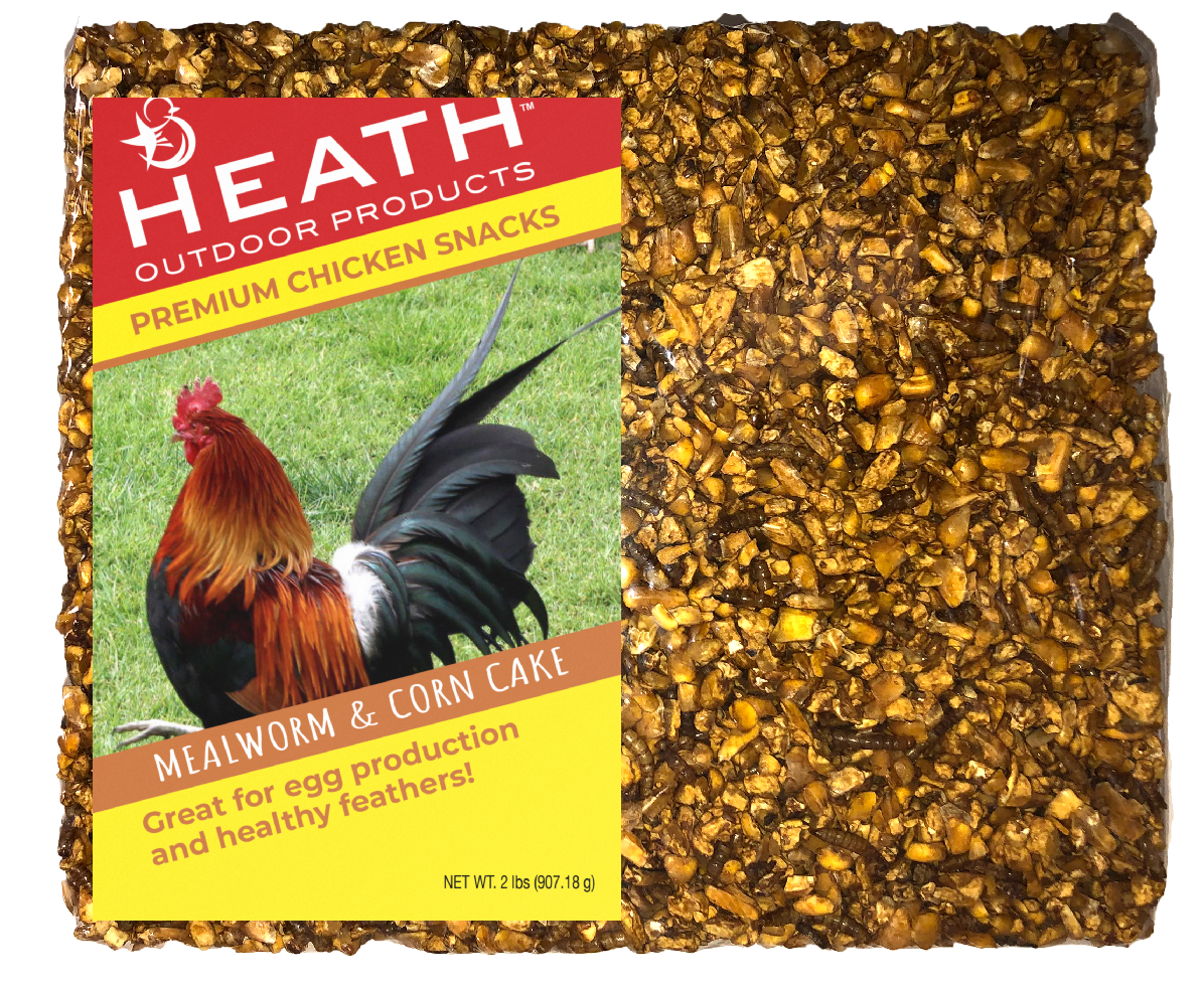 Heath Outdoor Products, Heath Chicken Snack 2-Pound Seed Cake with Mealworms & Corn