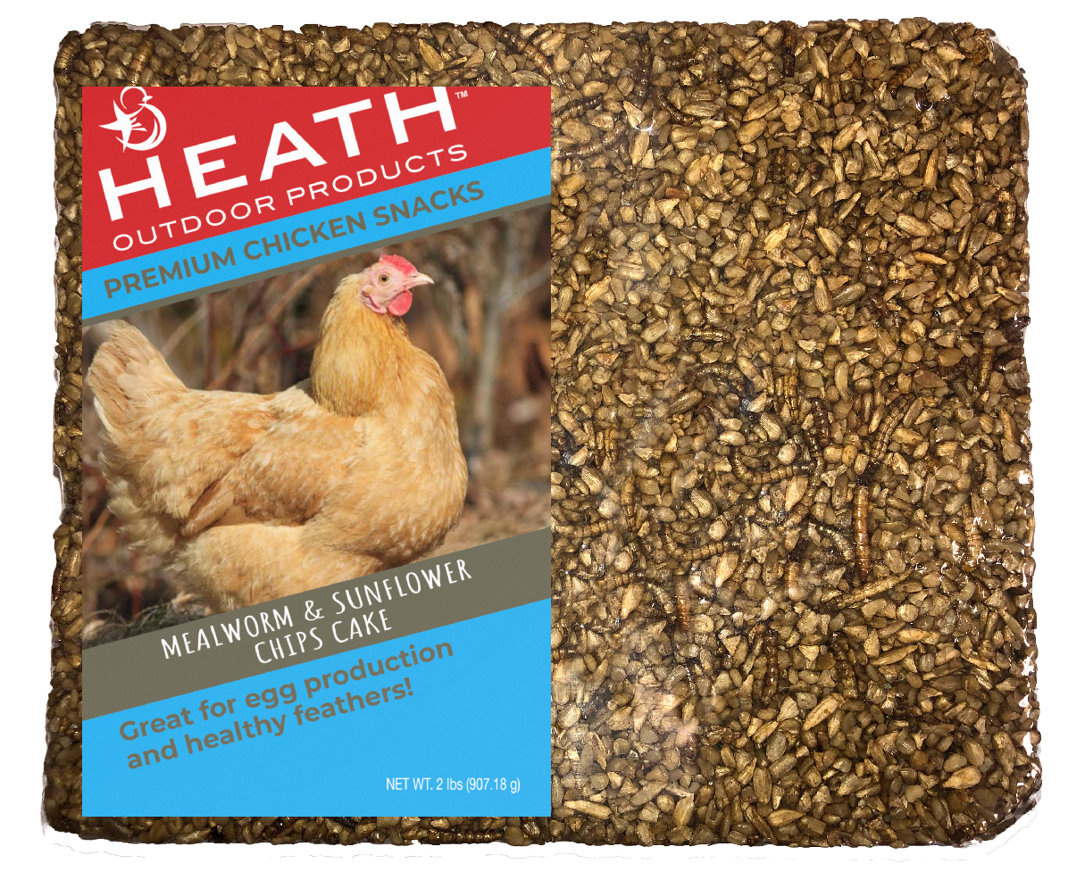 Heath Outdoor Products, Heath Chicken Snack 2-Pound Seed Cake with Mealworms & Sunflower
