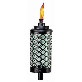 Lamplight Farms, Honeycomb Glass Torch, Converts 3-In-1, Blue, 65-In.