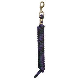 Weaver Leather, Horse Lead Rope, Purple, Hunter Green & Black Poly, 10-Ft.