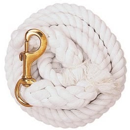 Weaver Leather, Horse Lead Rope, White Cotton, 5/8-In. x 10-Ft.