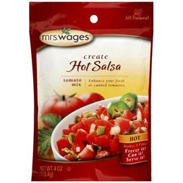 Mrs. Wages, Hot Salsa Tomato & Canning Mix, 4-oz.