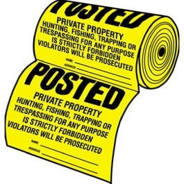 Sold in store by the unit, Hy-Ko "Private Property" Sign, Yellow/Black Tyvek, 12 x 12-In., 100-Ct.