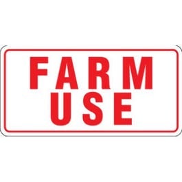 Hy-Ko, Identification Tag, "Farm Use", Rustproof Aluminum, 6 x 12-In.