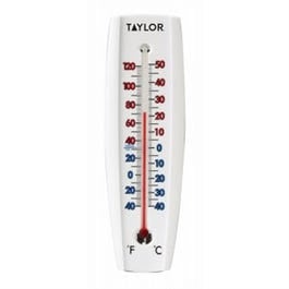 Various, Indoor/Outdoor Thermometer, Curved, 6.75 x 2.25-In.