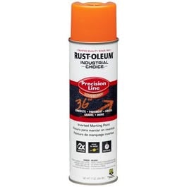 Rust-Oleum, Industrial Choice Precision Line Marking Spray Paint, Fluorescent Orange, 17-oz. Inverted