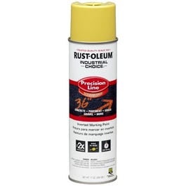 Rust-Oleum, Industrial Choice Precision Line Marking Spray Paint, High-Visibility Yellow, 17-oz. Inverted