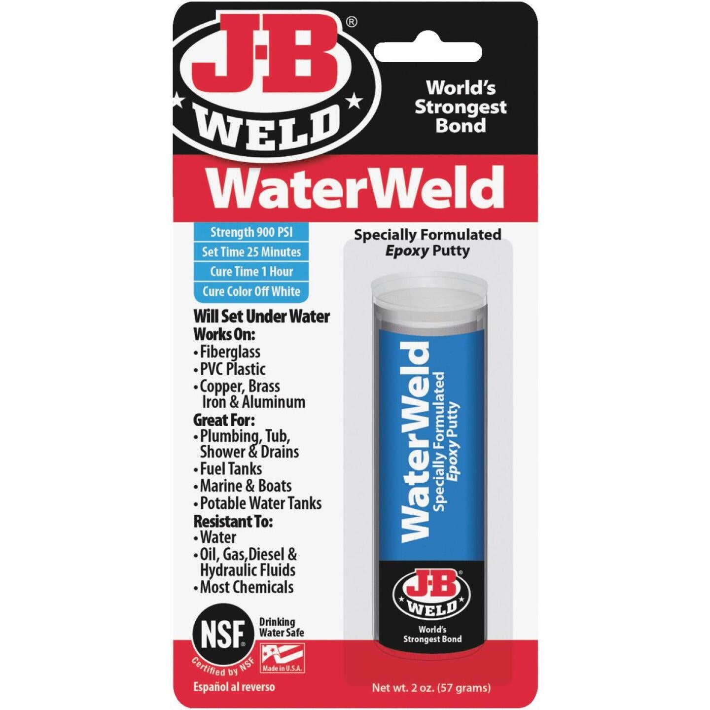 J-B Weld, J-B Weld 2 Oz. WaterWeld Epoxy Putty