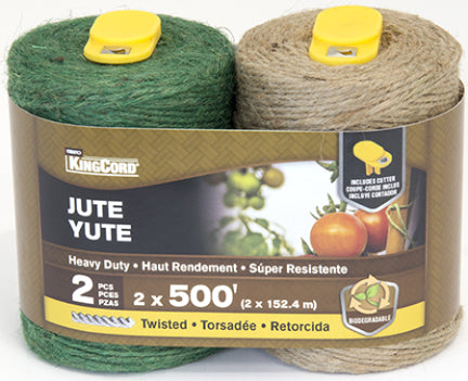 MIBRO, JUTE TWINE W/ CUTTERS 2PK #24 X 500 FT