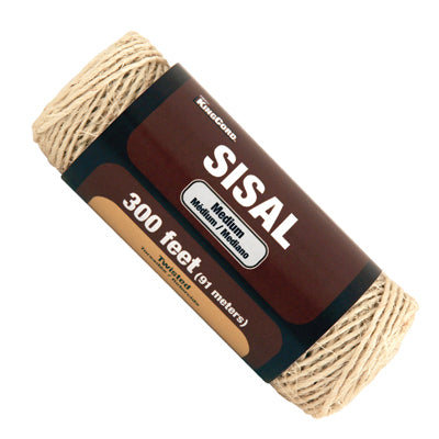 MIBRO, KingCord 300601BGV1 # 24 x 2,250 ft. Medium Weight Twisted Sisal Twine, Natural, Browns / T