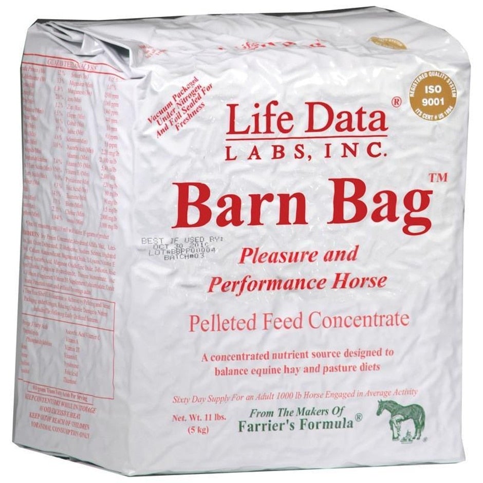 LIFE DATA, LIFE DATA BARN BAG PELLETED FEED CONC