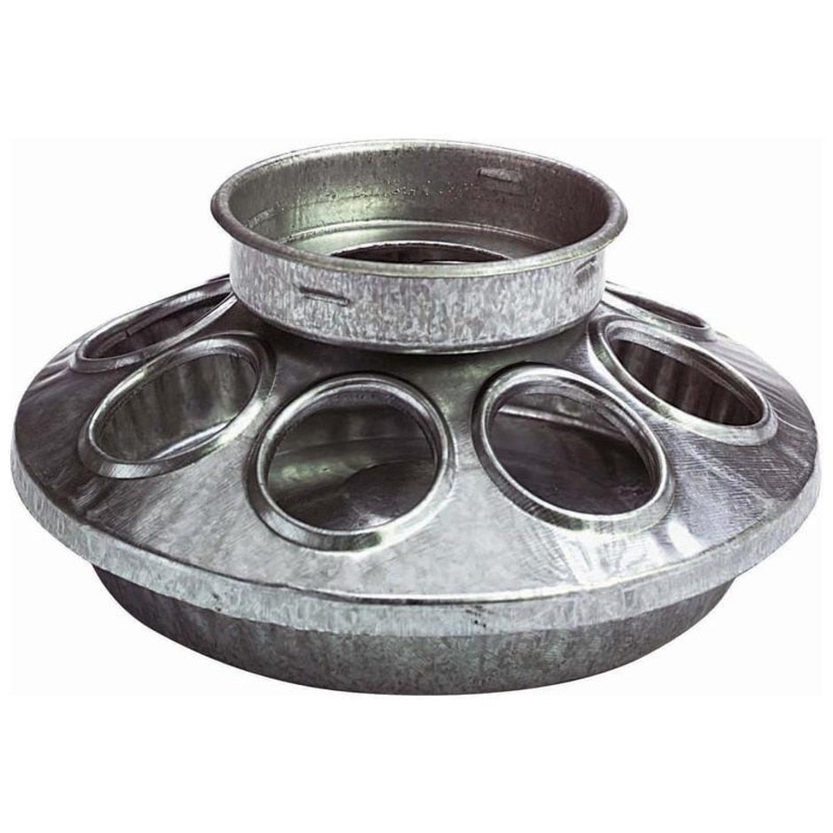 Little Giant, LITTLE GIANT ROUND JAR POULTRY FEEDER BASE GALV