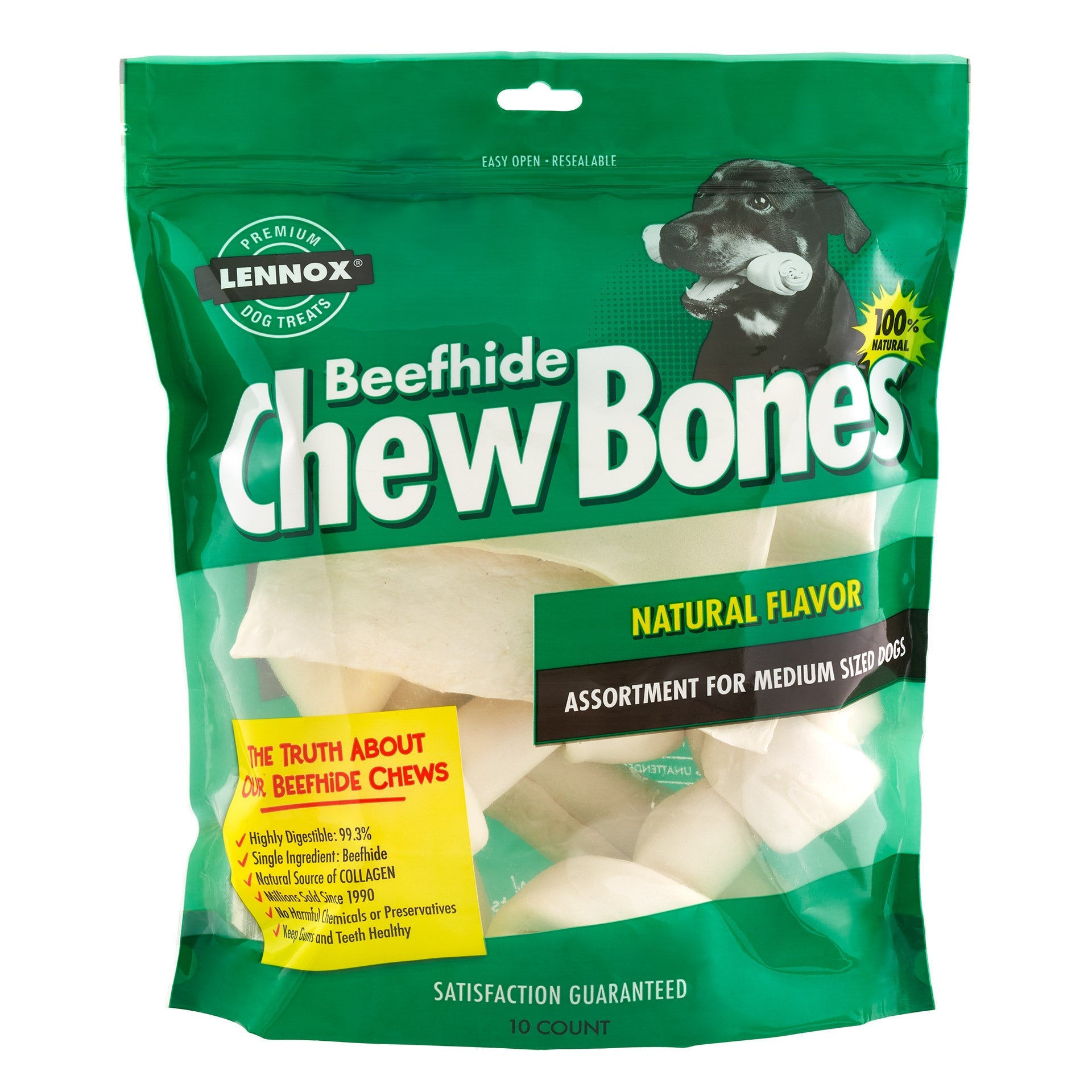 Lennox International, Lennox International Natural Rawhide Assorted Chewbone Dog Chews, 3 lb