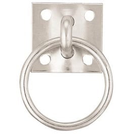 Weaver Leather, Livestock Hardware, #52 Tie Ring Plate, Zinc-Plated Steel, 1-3/4 x 1-7/8-In.