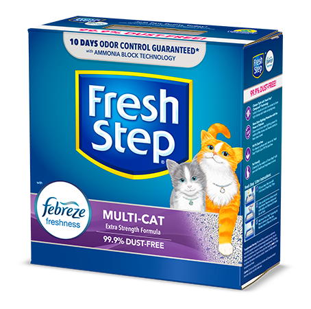 Fresh Step, MULTI-CAT SCENTED LITTER WITH THE POWER OF FEBREZE