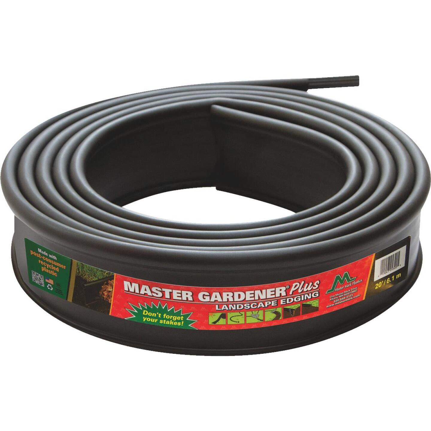 Master Mark, Master Mark Master Gardener Plus Professional 4.5 In. H. x 20 Ft. L. Black Recycled Plastic Lawn Edging