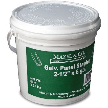 Mazel & Co., Mazel 11608212 8# Pail2-1/2galv Pane Staples