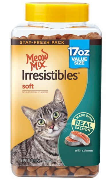 Meow Mix, Meow Mix Irresistibles Soft Salmon Cat Treats
