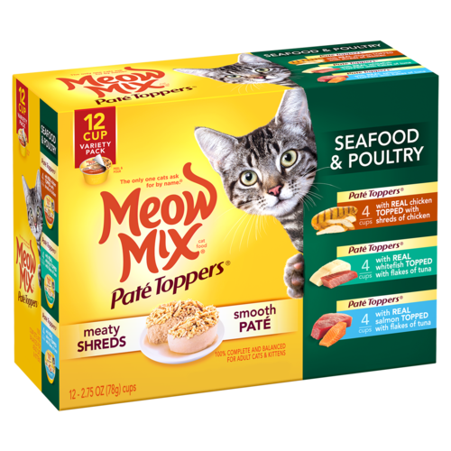 Meow Mix, Meow Mix Paté Toppers® Seafood & Poultry Variety Pack