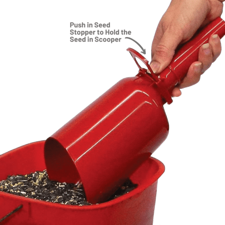 More Birds, More Birds More Birds® Seed Scoop for Bird Seed with Quick-Release Seed Dispenser, 1.33 lb. capacity