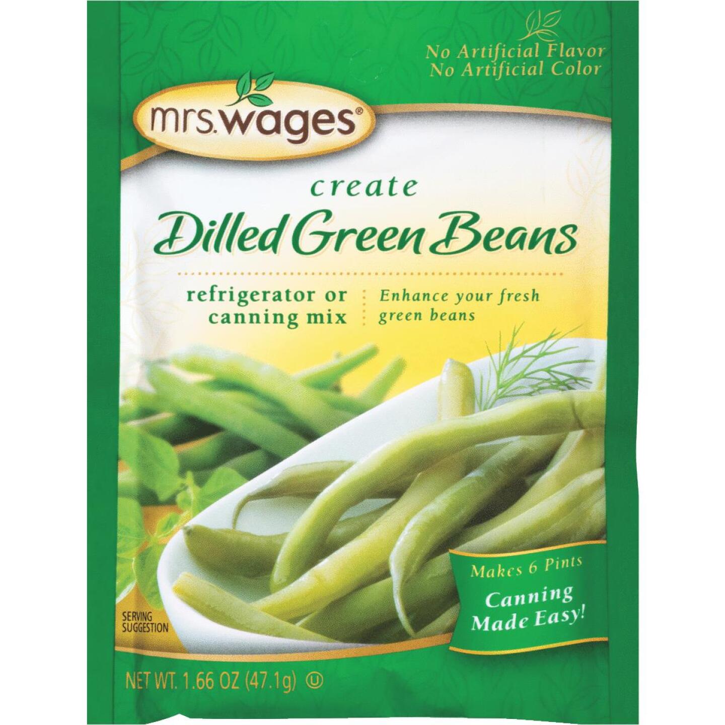 Mrs. Wages, Mrs. Wages 1.7 Oz. Dilled Green Beans Refrigerator Or Canning Pickling Mix