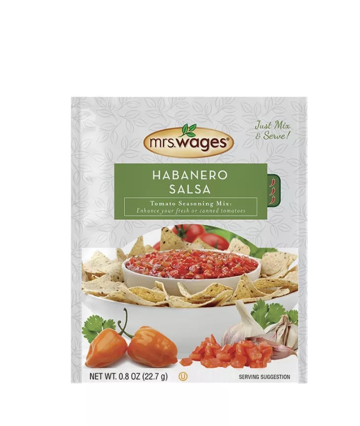 Mrs. Wages, Mrs. Wages® Habanero Salsa Tomato Seasoning Mix 0.8 oz.