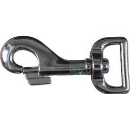 National Hardware, Nickel Bolt Snap, Loop Swivel Eye, 1 x 3.125-In.