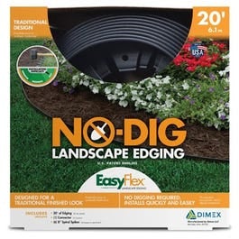 EasyFlex, No Dig Edging Kit, Recycled Plastic, 20-Ft.