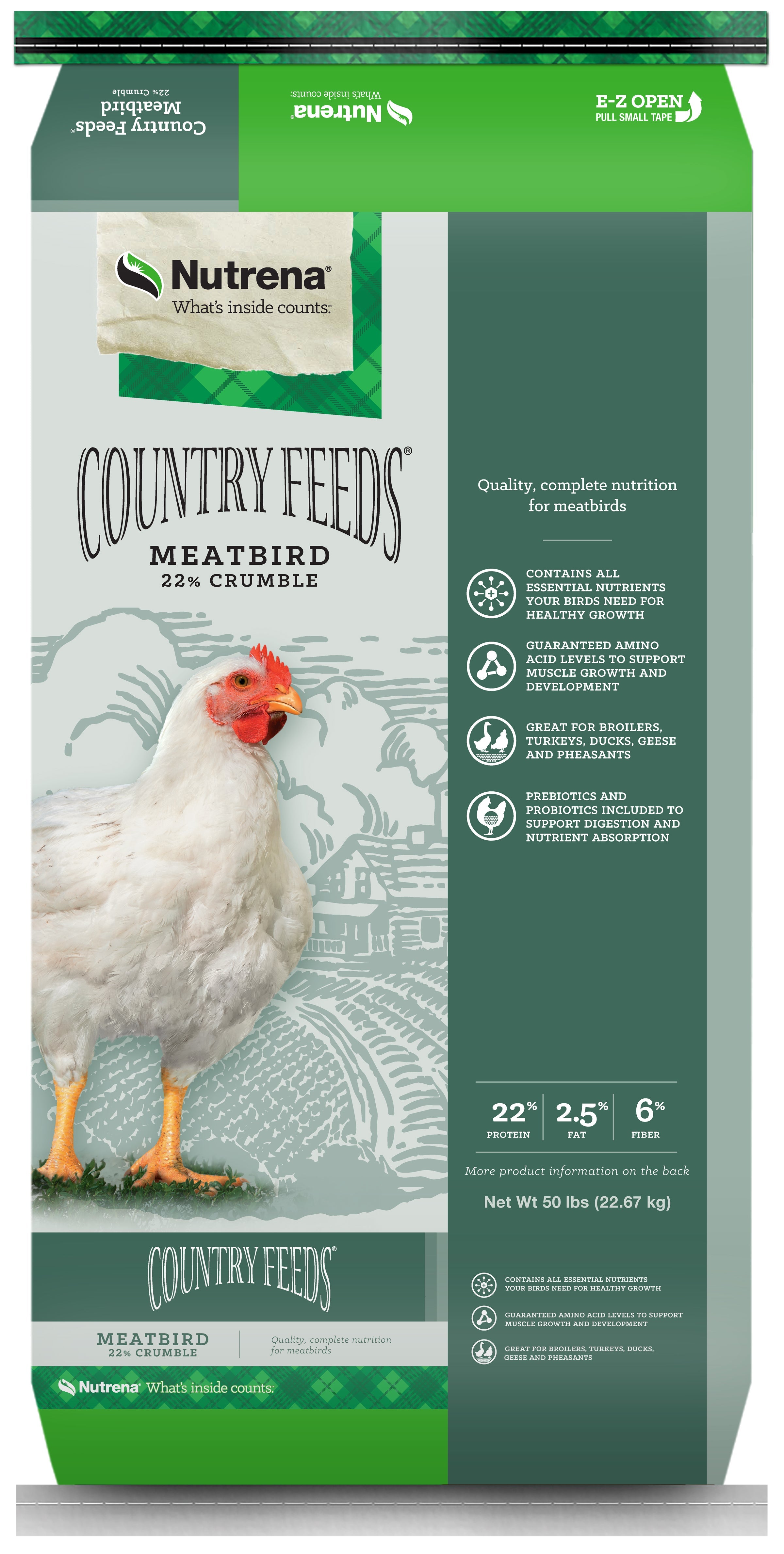 Nutrena, Nutrena® Country Feeds® Meatbird 22% Crumbles