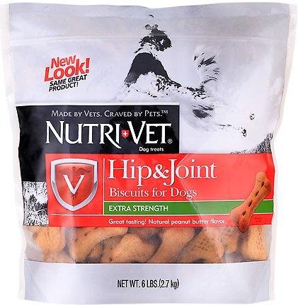 Nutri-Vet, Nutri-Vet Large Dog Hip & Joint Peanut Butter Biscuit Dog Treats